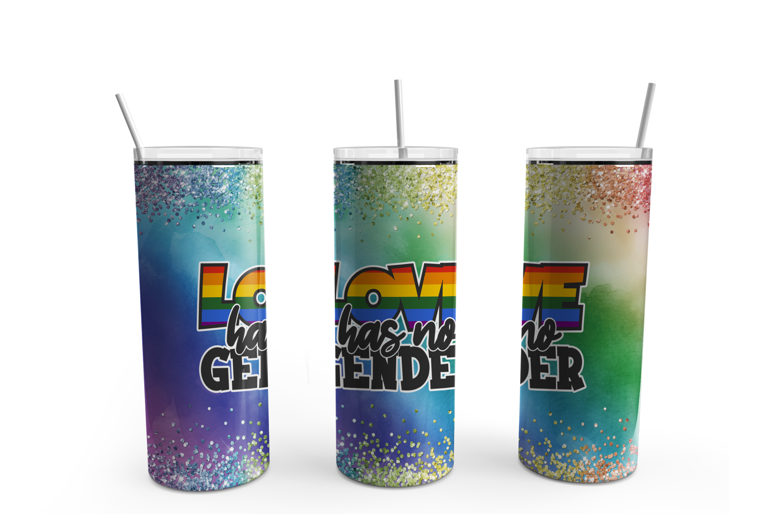 Love Has No Gender Tumbler Mockup