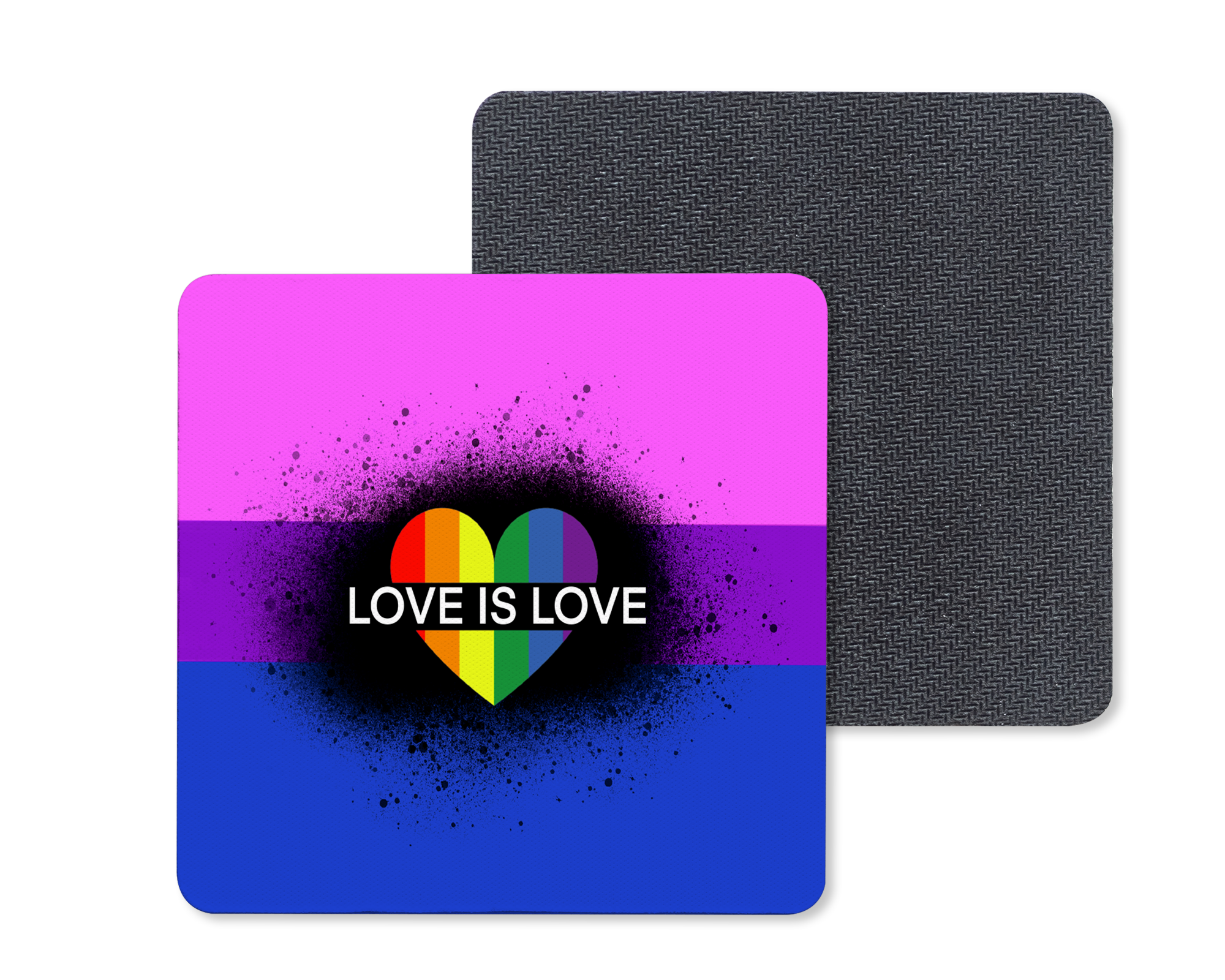 Love Is Love Coasters Mockup