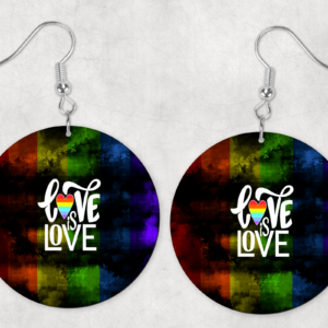 Love Is Love Earrings Mockup