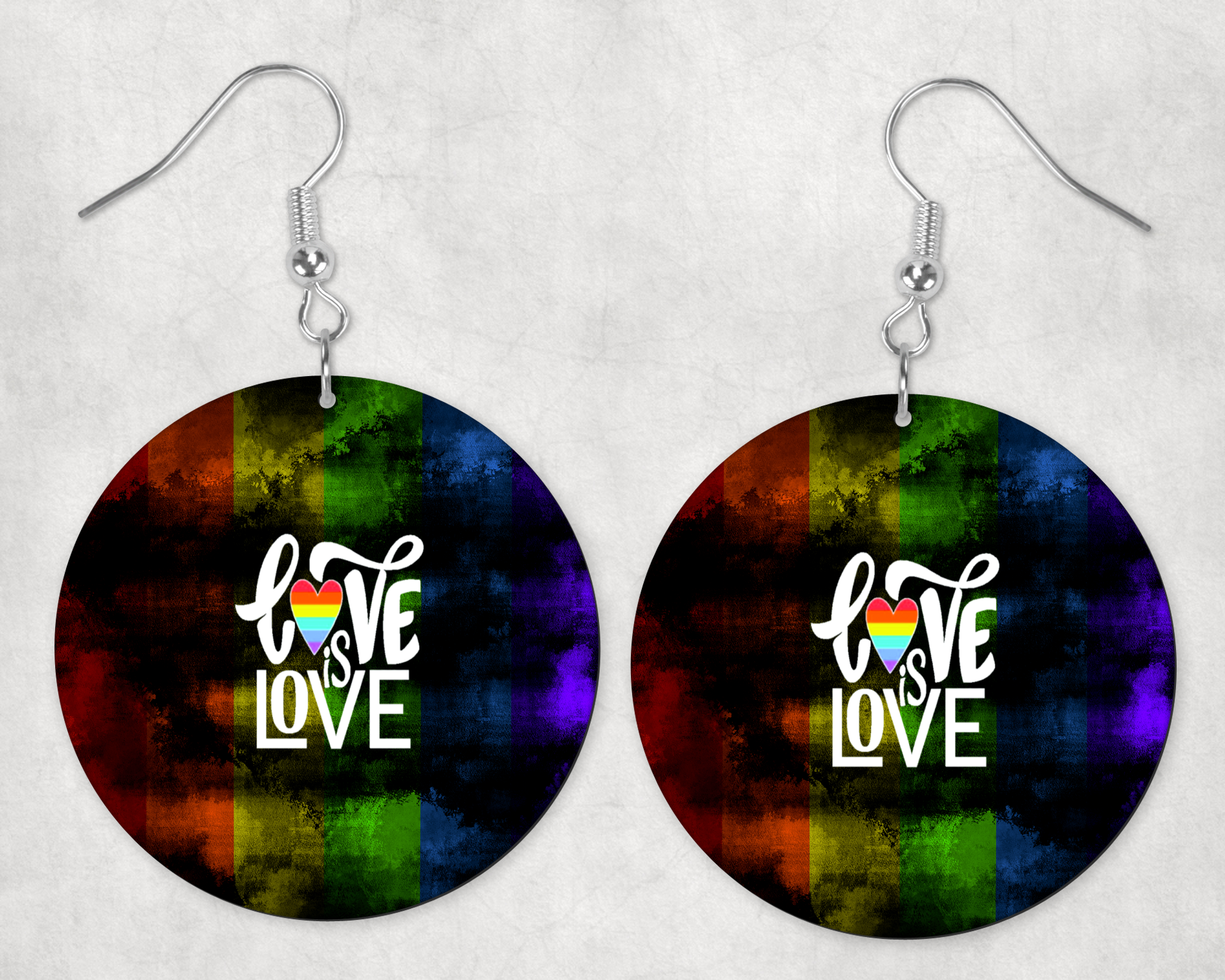 Love Is Love Earrings Mockup