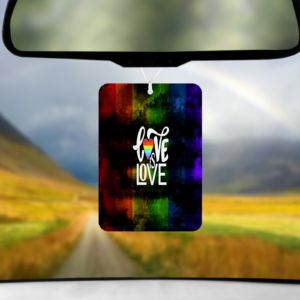 Love Is Love Air Freshener Mockup