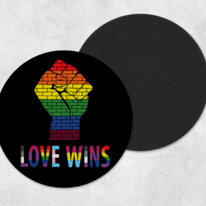 Love Wins Coasters Mockup