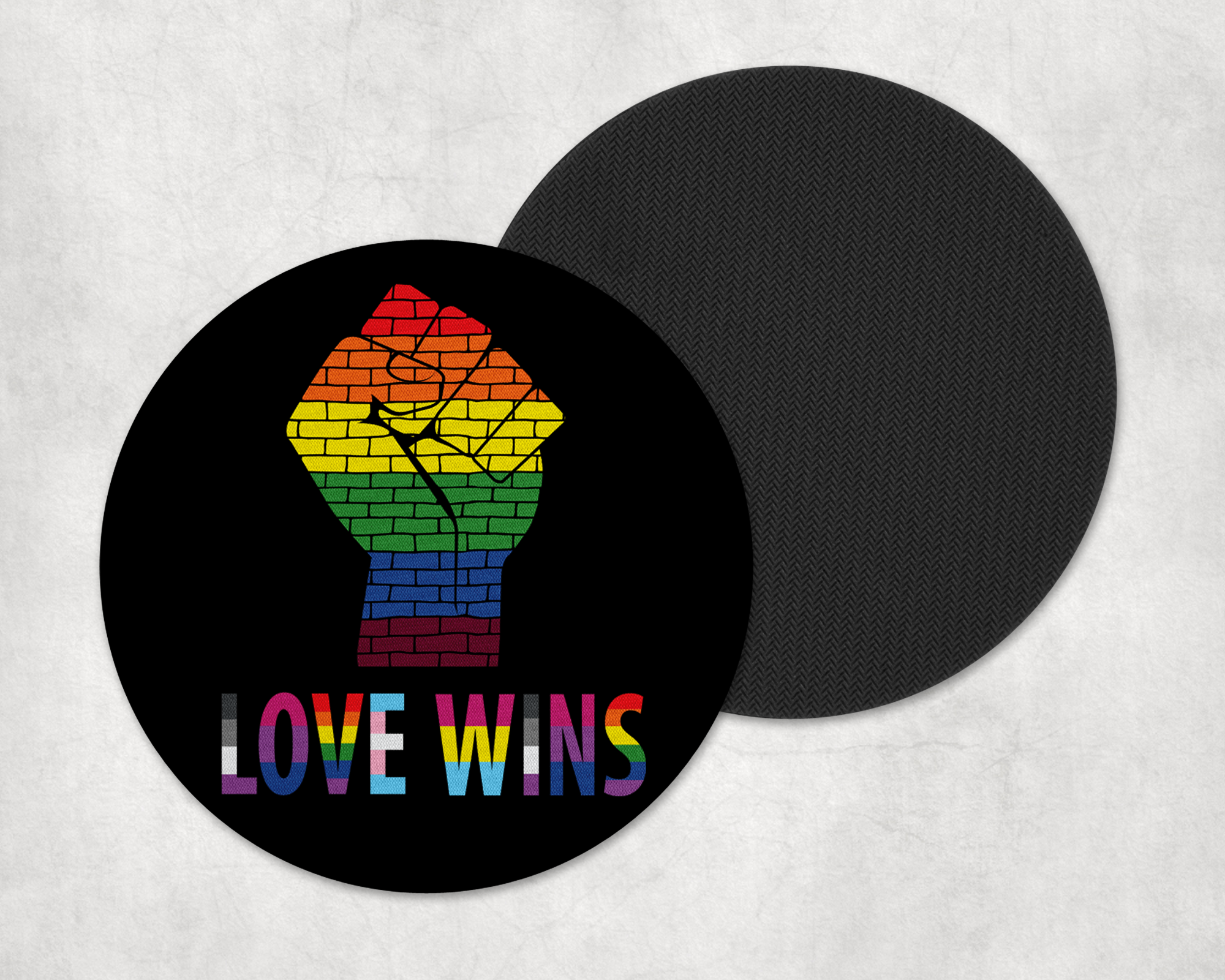 Love Wins Coasters Mockup