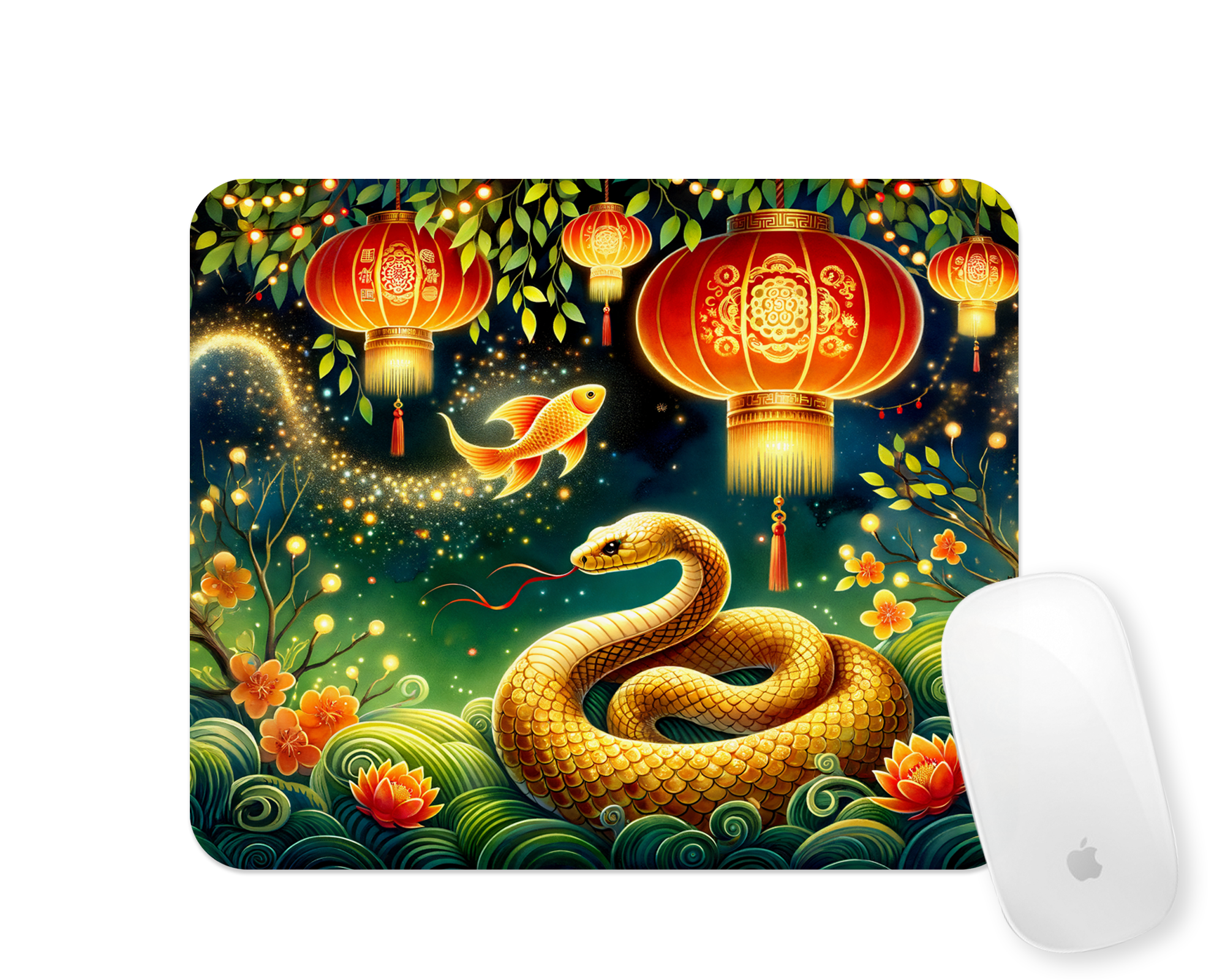 Lunar Snake Mousepad Mockup