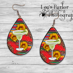 Margarita & Sunflowers Earrings Mockup