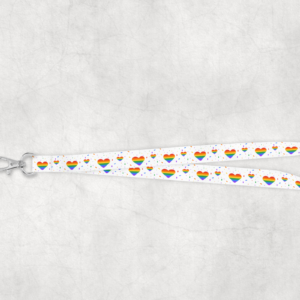 Rainbow Hearts Lanyard Mockup