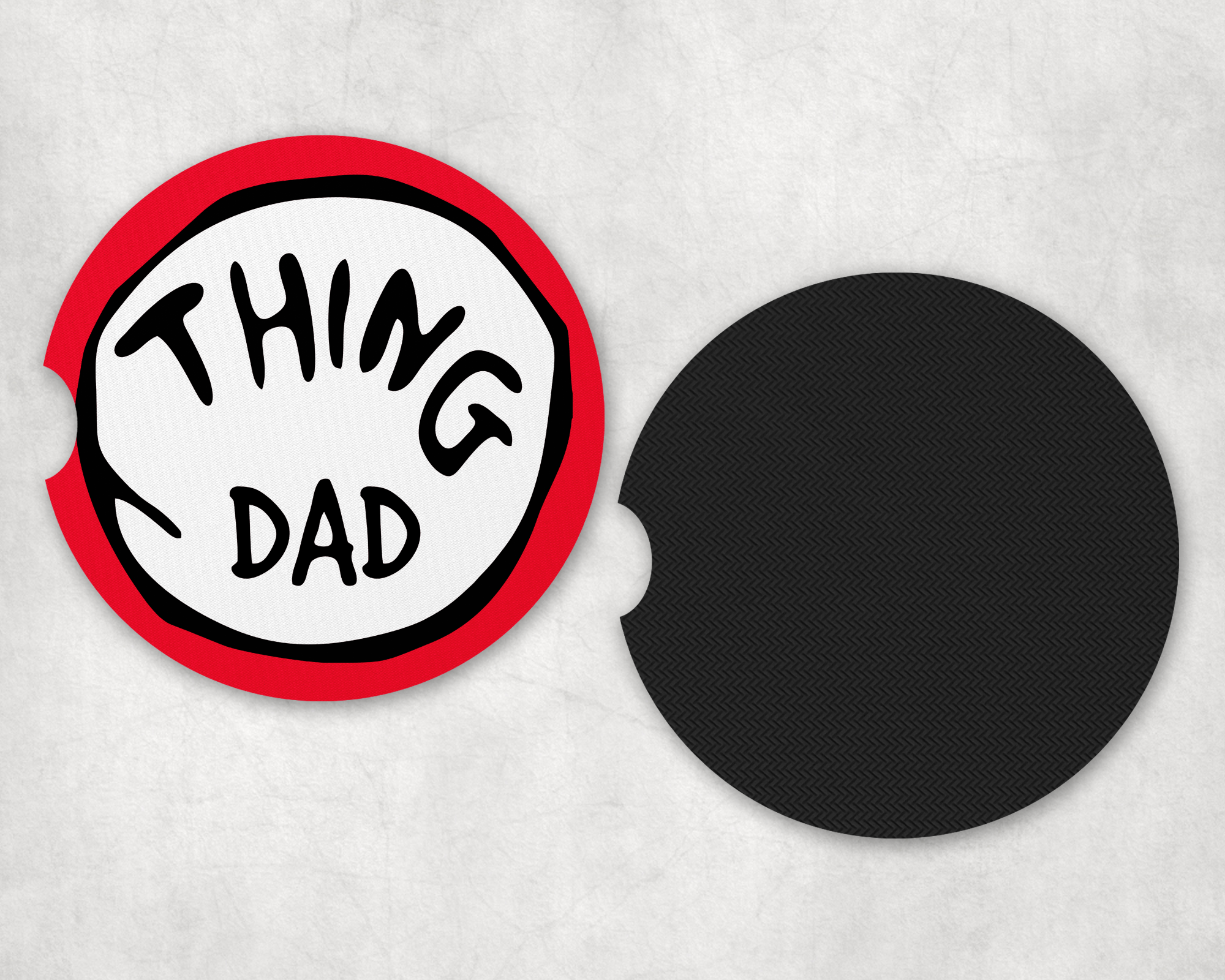 Thing Dad Car Coasters Mockup
