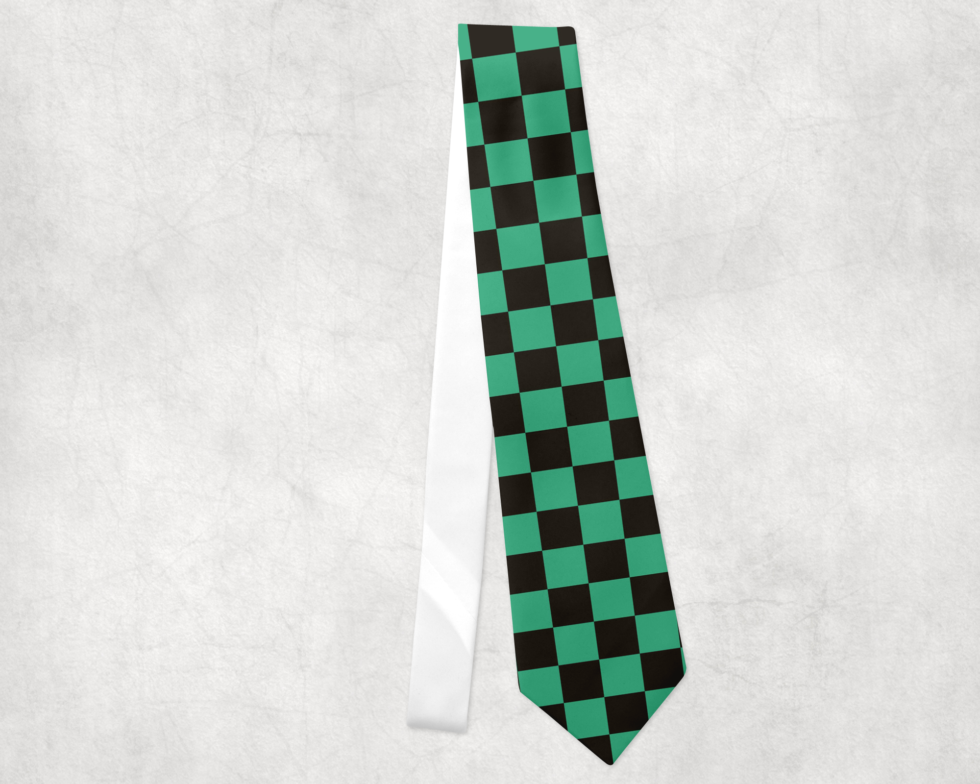 Ichimatsu Pattern Neck Tie Mockup