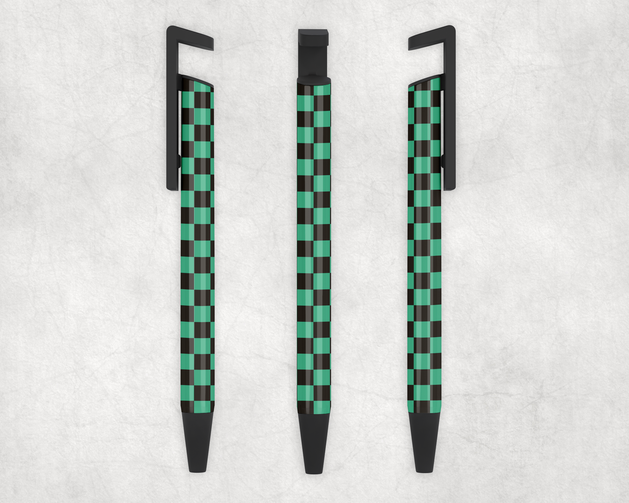 Ichimatsu Pattern Ballpoint Pen Mockup