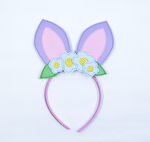 Floral Bunny Ear Headband