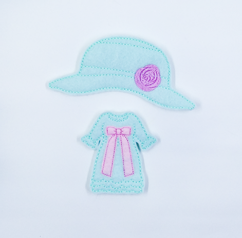 Sun Dress w/ Hat Dress up Doll Accessory