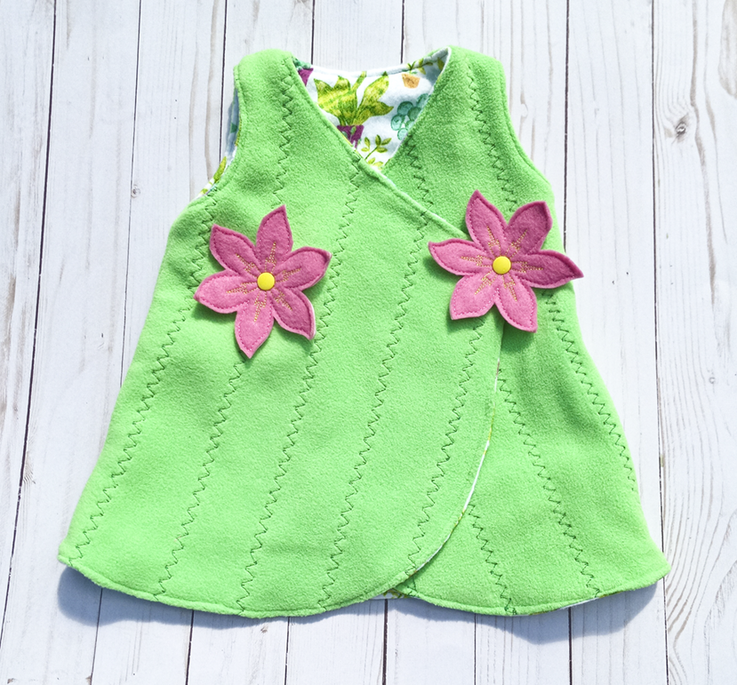 Petal Wrap Dress- cactus