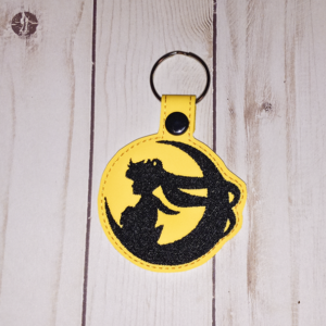 Moon Princess Silhouette Key Fob
