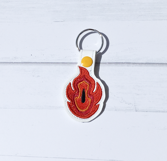 Flame Sword Symbol Key Fob