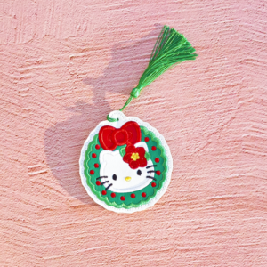 Wreath Kitty Bookmark