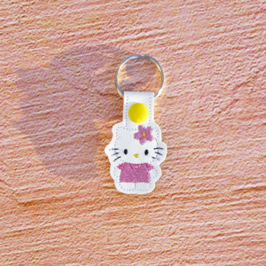 Small Cute Kitty Friend Key Fob
