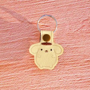 Pup Friend w/Beret Key Fob