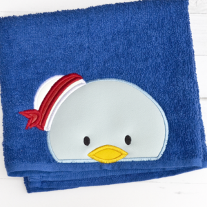 Happy Penguin Friend Hooded Towel