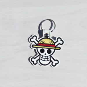 Straw Hat Skull Key Fob