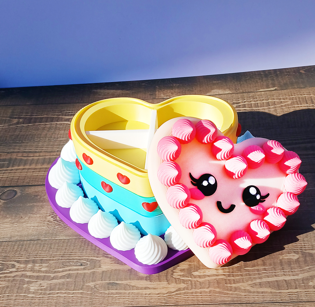 Kawaii Heart Cake Jewelry Box