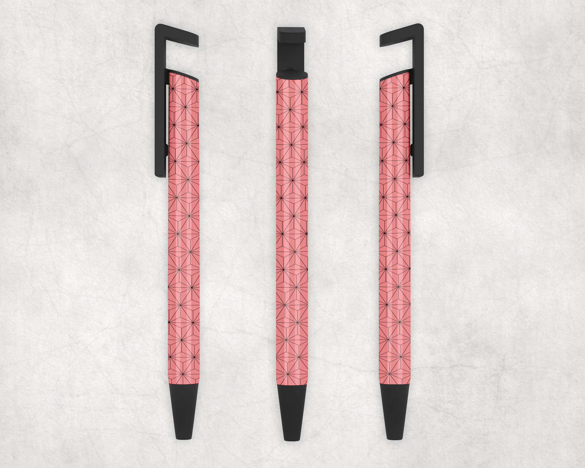 Hemp Leaf Pattern Ballpoint Pen Mockup