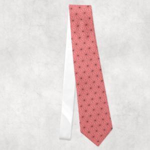 Hemp Leaf Pattern Neck Tie Mockup