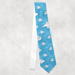 Breath of Wind Pattern Neck Tie Mockup