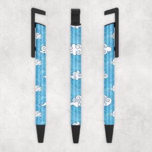Breath of Wind Pattern Ballpoint Pen Mockup