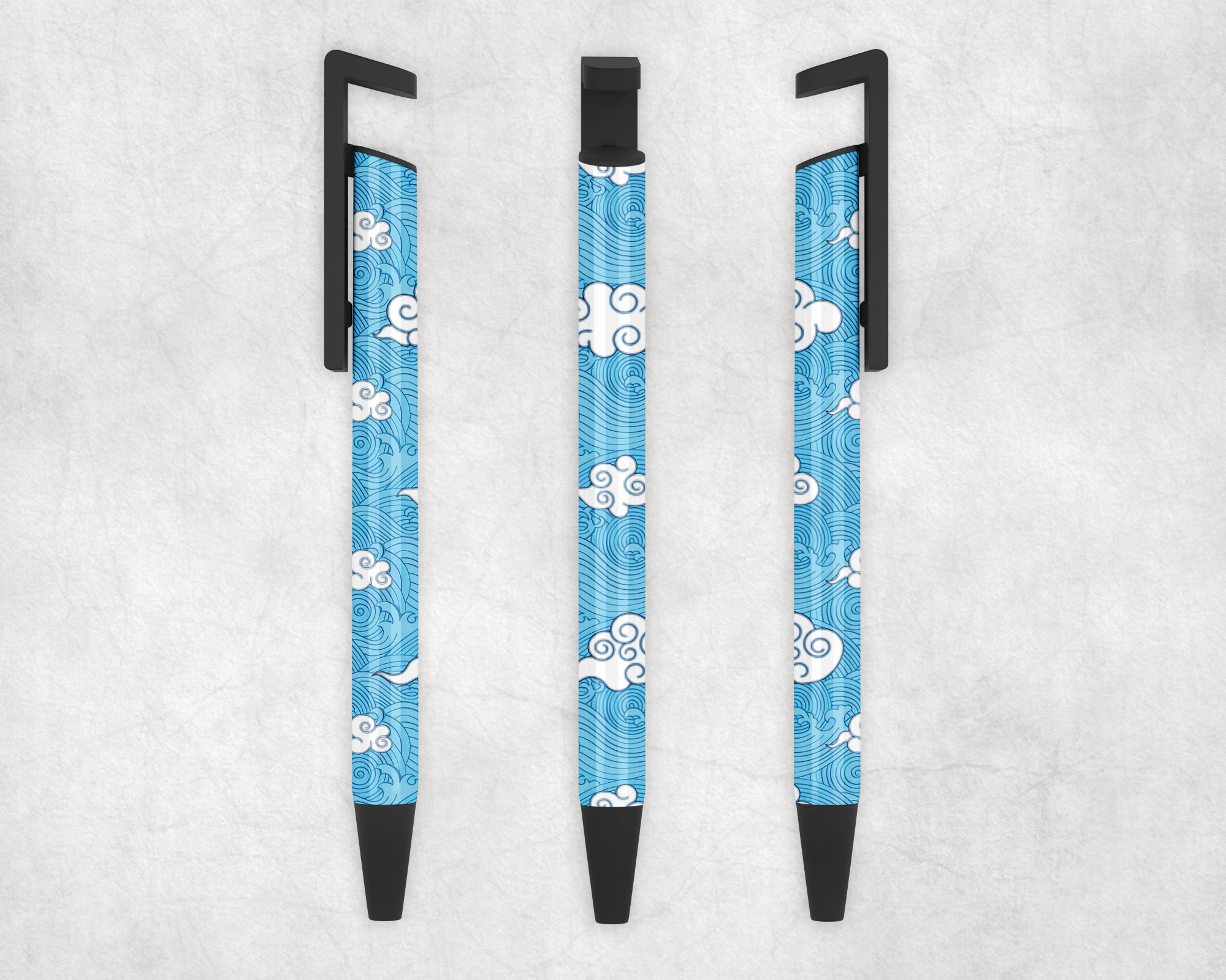 Breath of Wind Pattern Ballpoint Pen Mockup