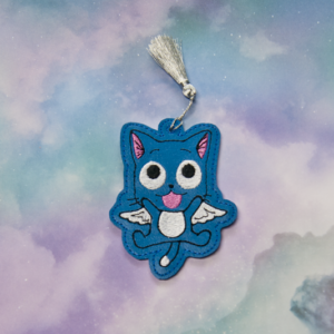 Blue Flying Cat Bookmark