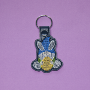 Boy Gnome Bunny Key Fob