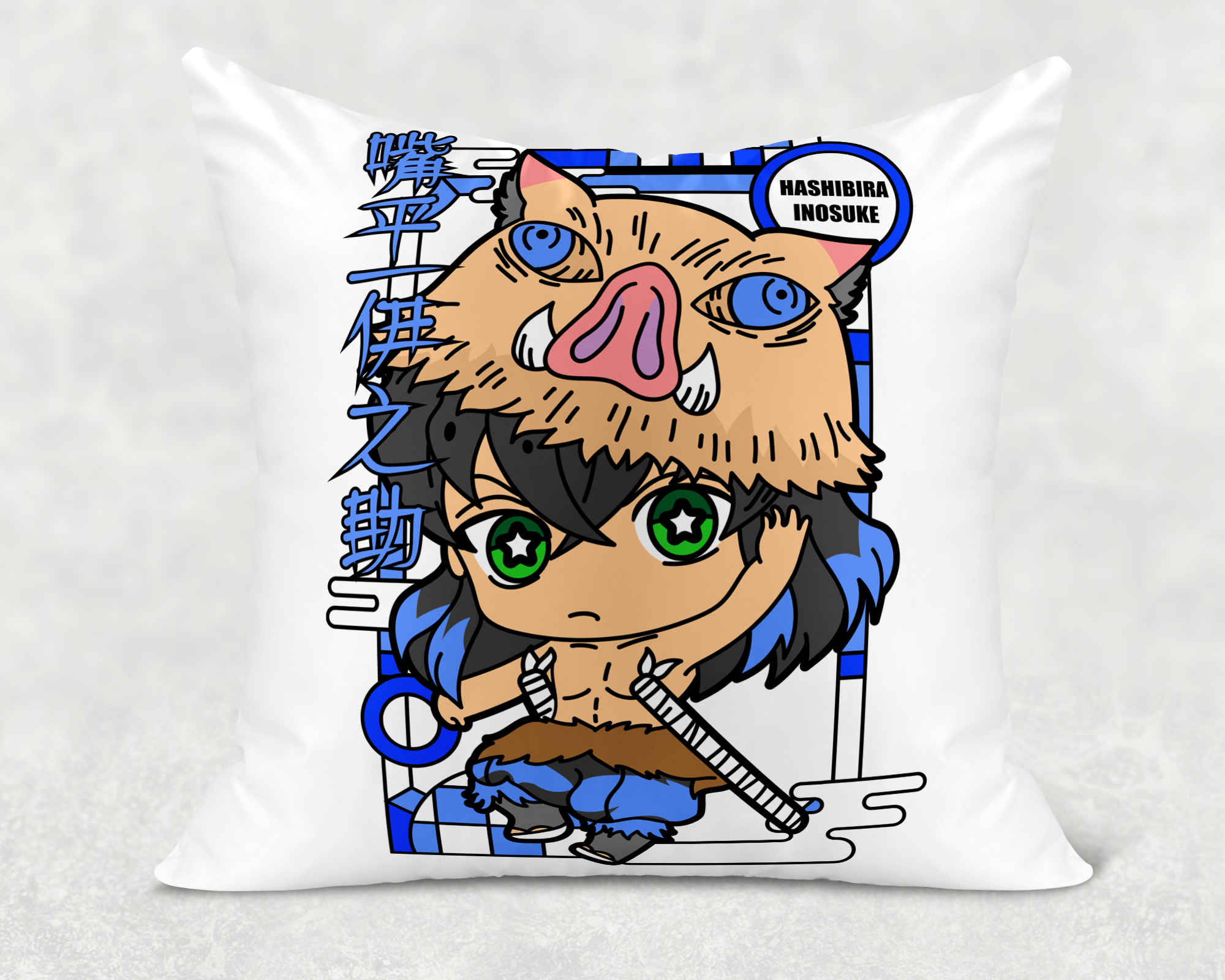 Beast Fighter Throw Pillow Cover Mockup