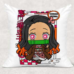 Demon Girl Throw Pillow Cover Mockup