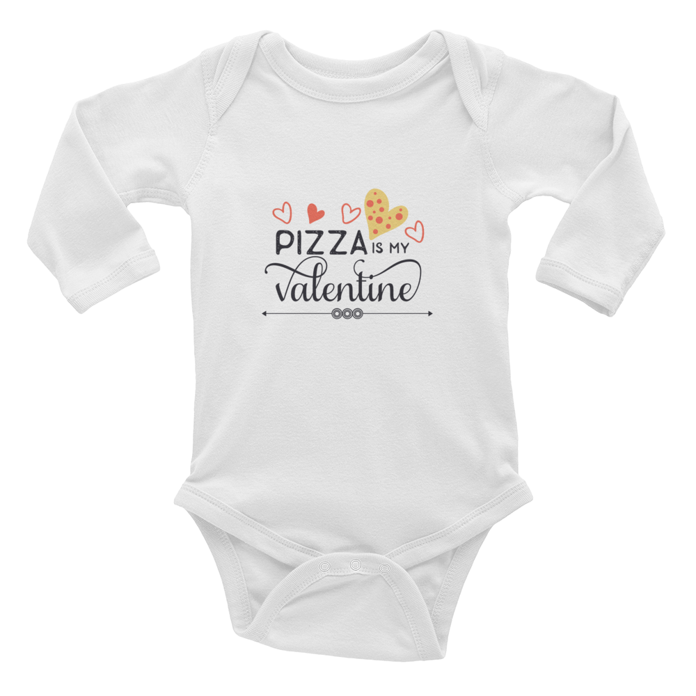 Pizza Is My Valentine Babywear Mockup