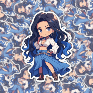 Female Archaeologist Sticker Mockup