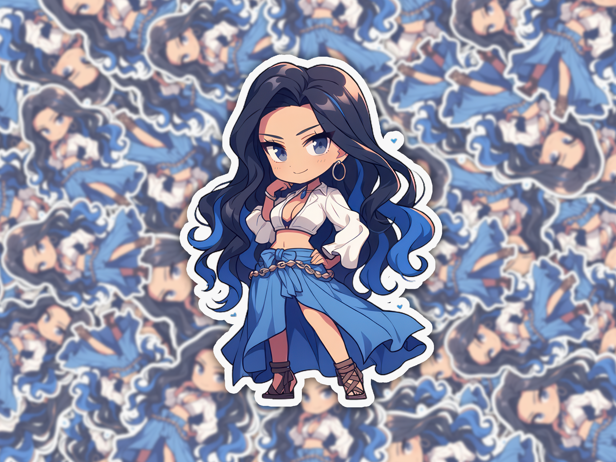 Female Archaeologist Sticker Mockup