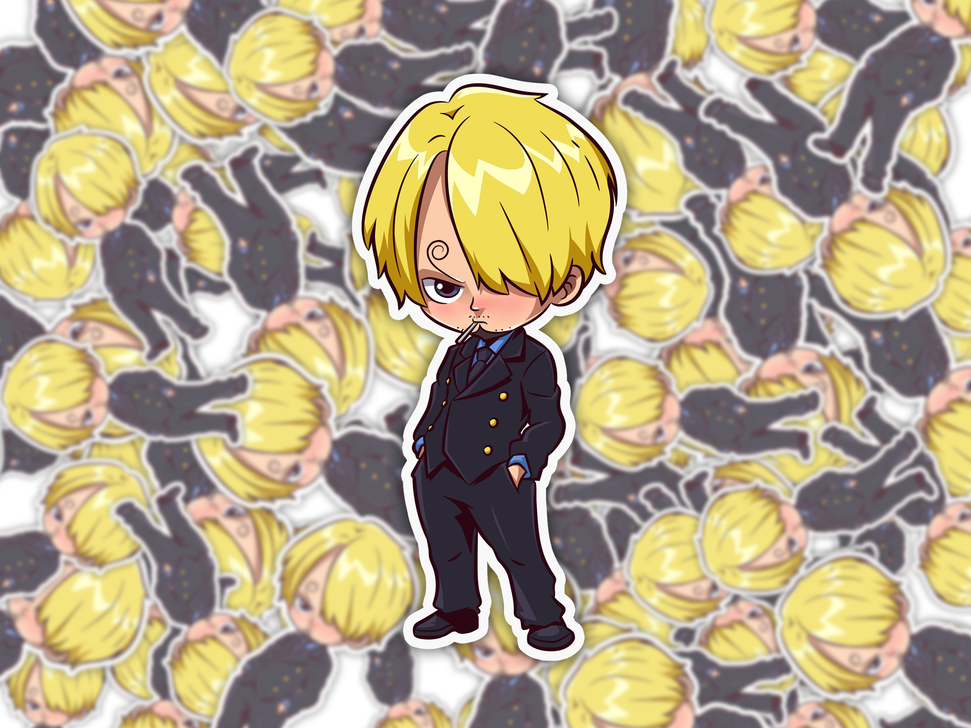 Fighting Cook Sticker Mockup