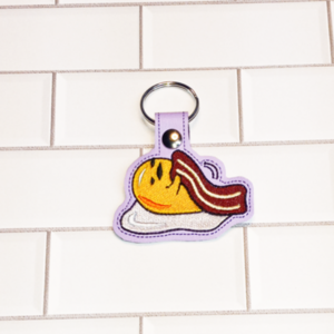 Sleepy Lazy Egg Key Fob