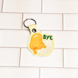 Lazy Egg Bye Key Fob