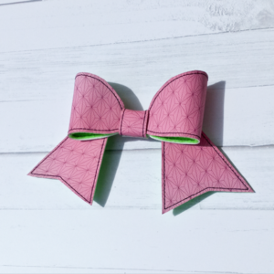 Hemp Leaf Pattern Cheer Bow