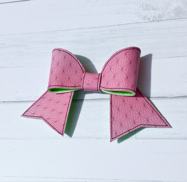 Hemp Leaf Pattern Cheer Bow