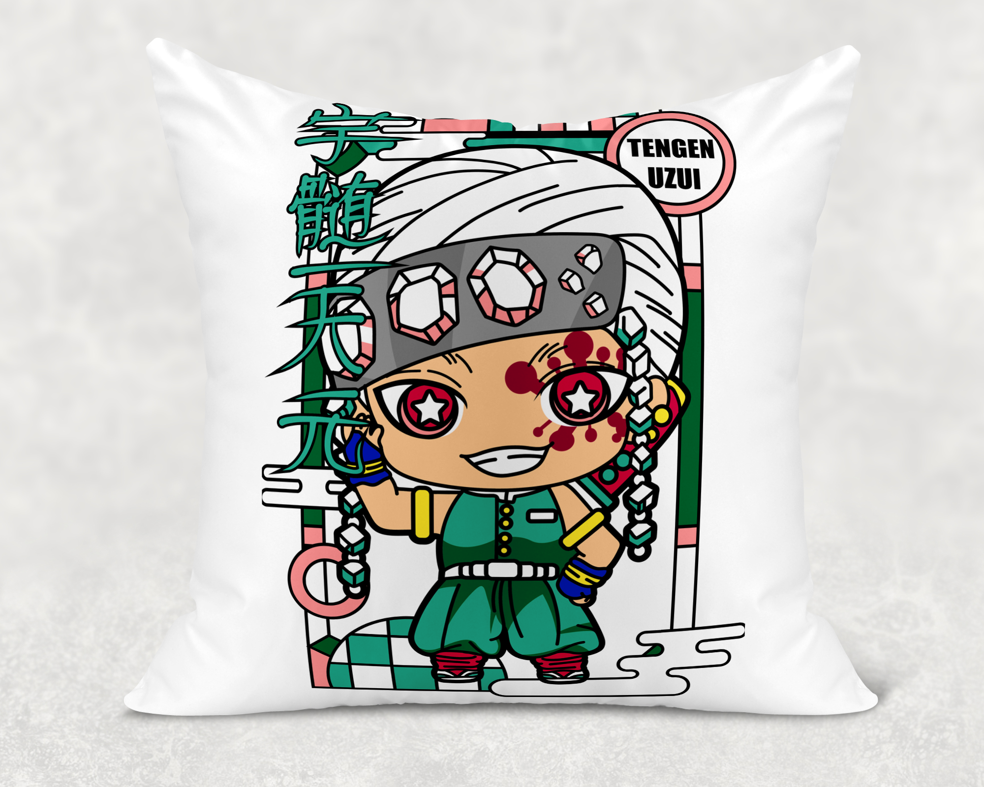 Sound Wielder Throw Pillow Cover Mockup