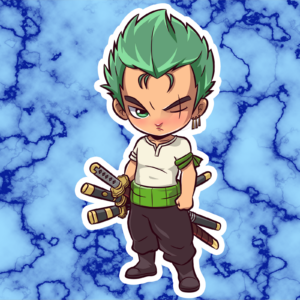 Master Swordsman Sticker Mockup