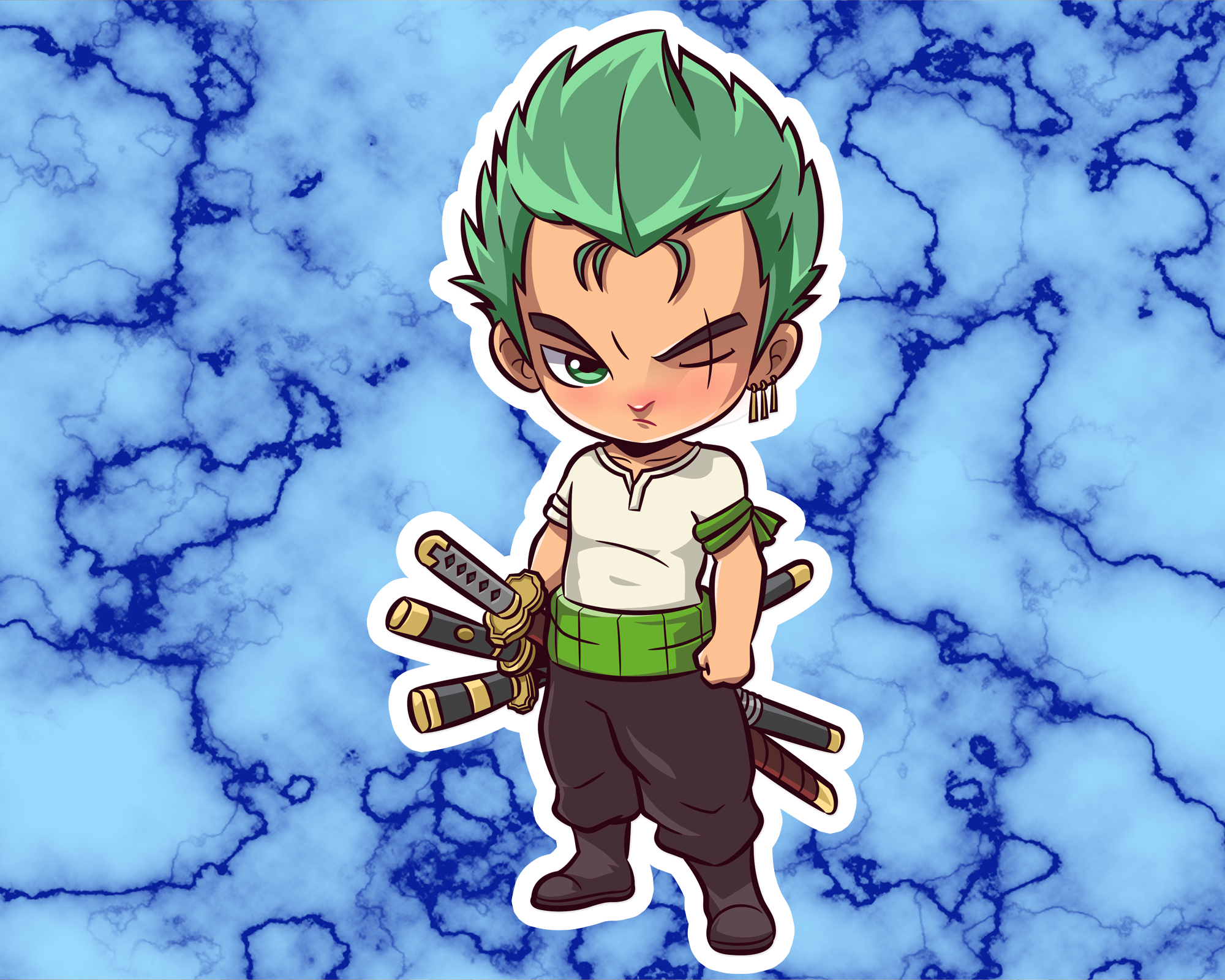 Master Swordsman Sticker Mockup