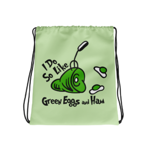 Green Eggs & Ham Drawstring Bag Mockup
