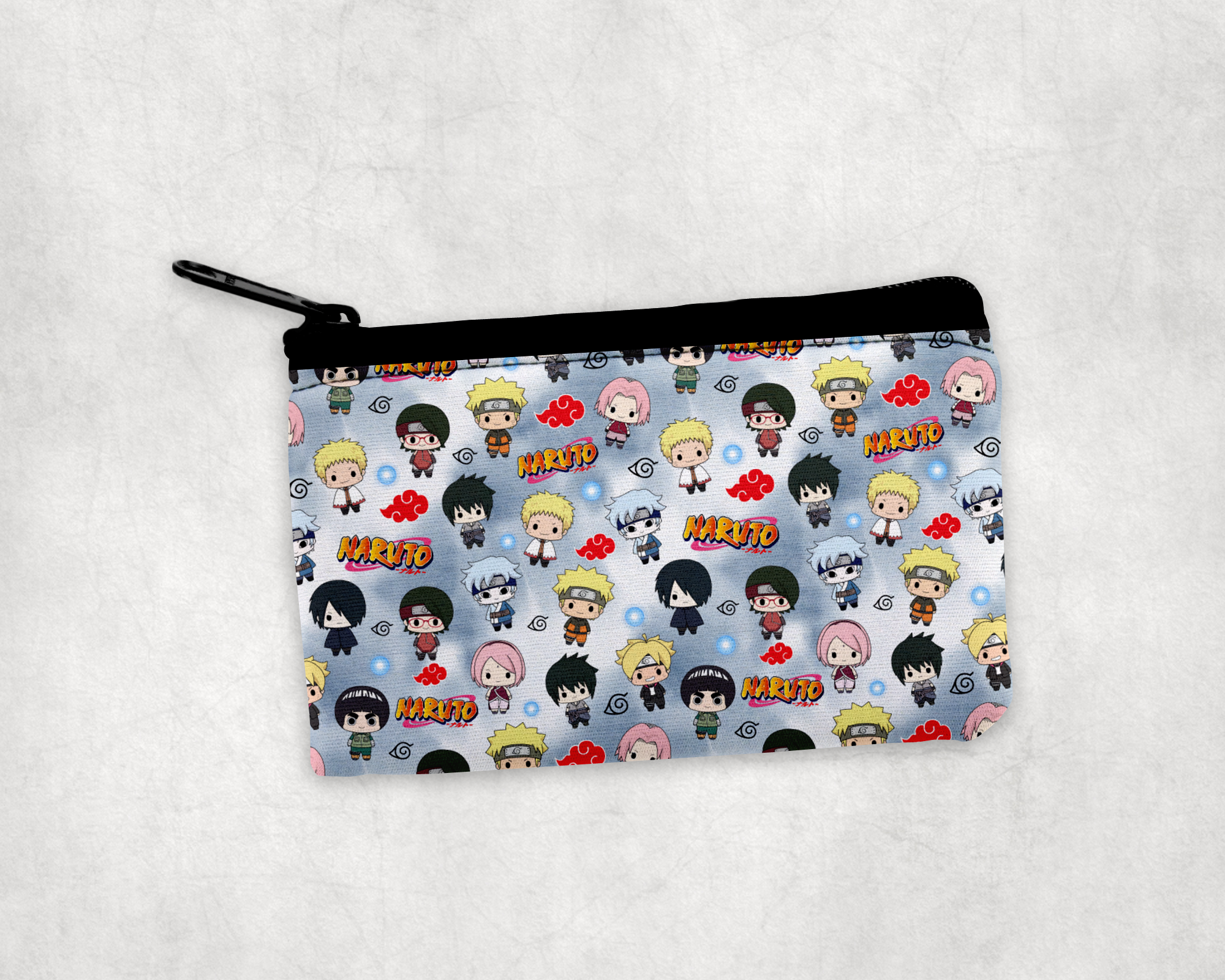 Chibi Clan Ninjas Zipper Pouch Mockup