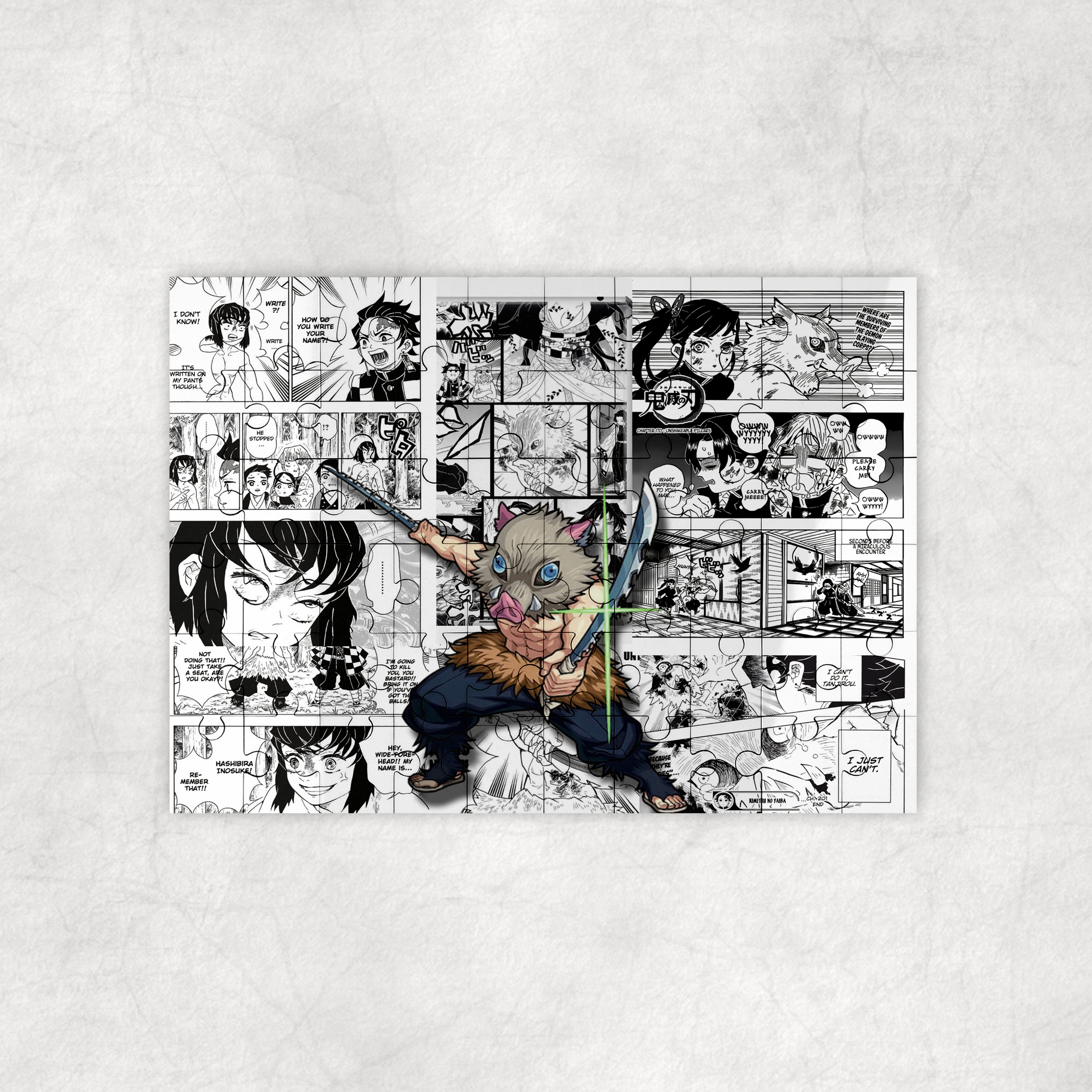 Beast Fighter Manga Puzzle Mockup