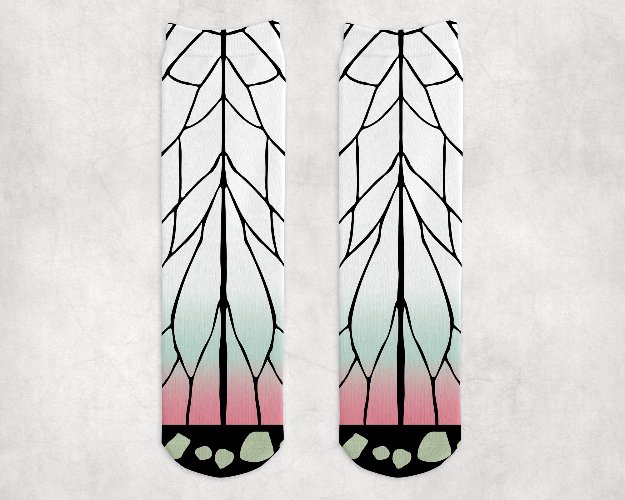 Butterfly Girl Socks Mockup