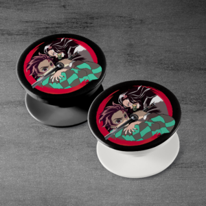 Demon Fighting Siblings Phone Grip Mockup