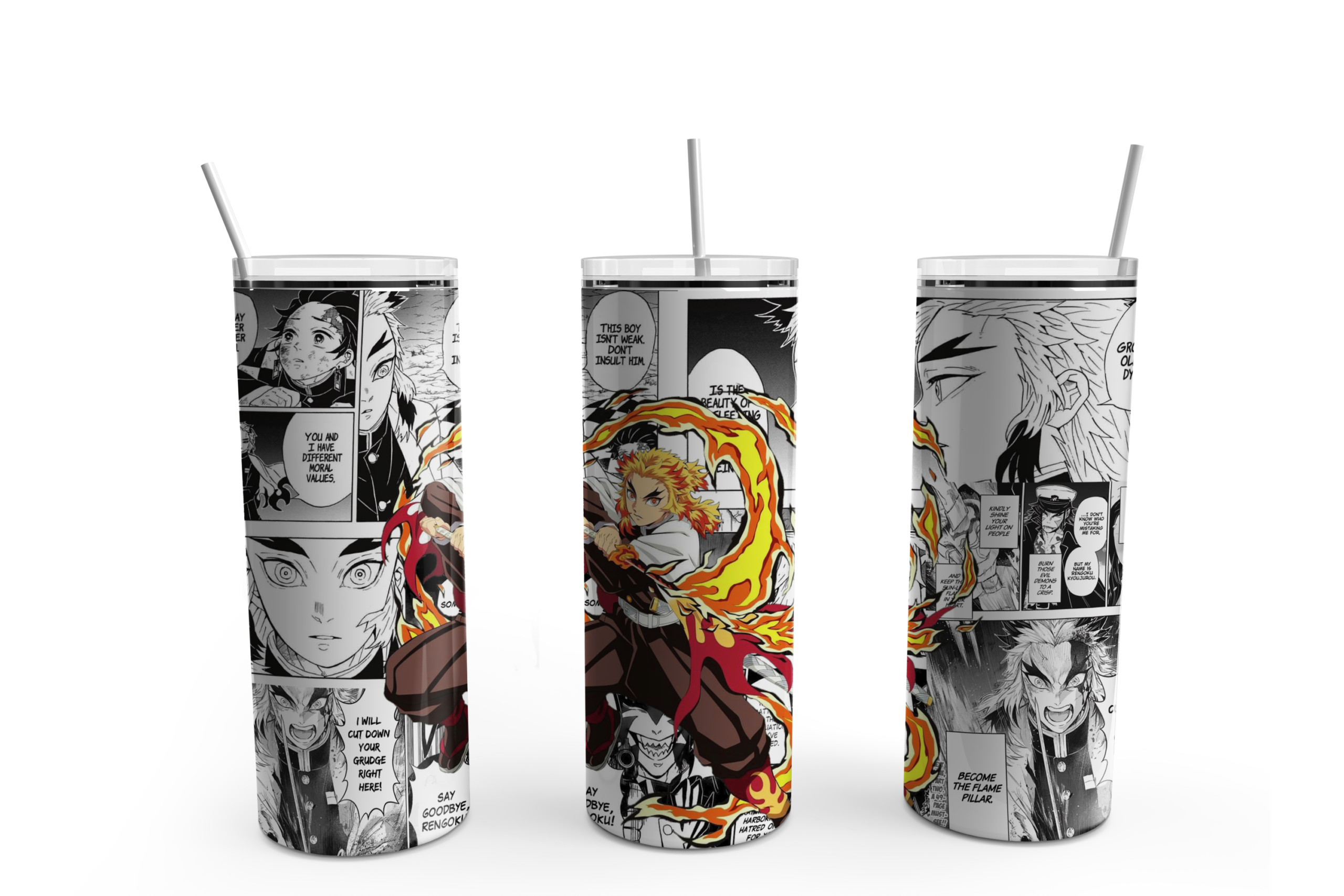 Fire Wielder Manga Tumbler Mockup